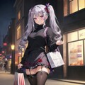 手渡された買い物袋を見て申し訳なくなるエルファシアさん16歳 2枚目