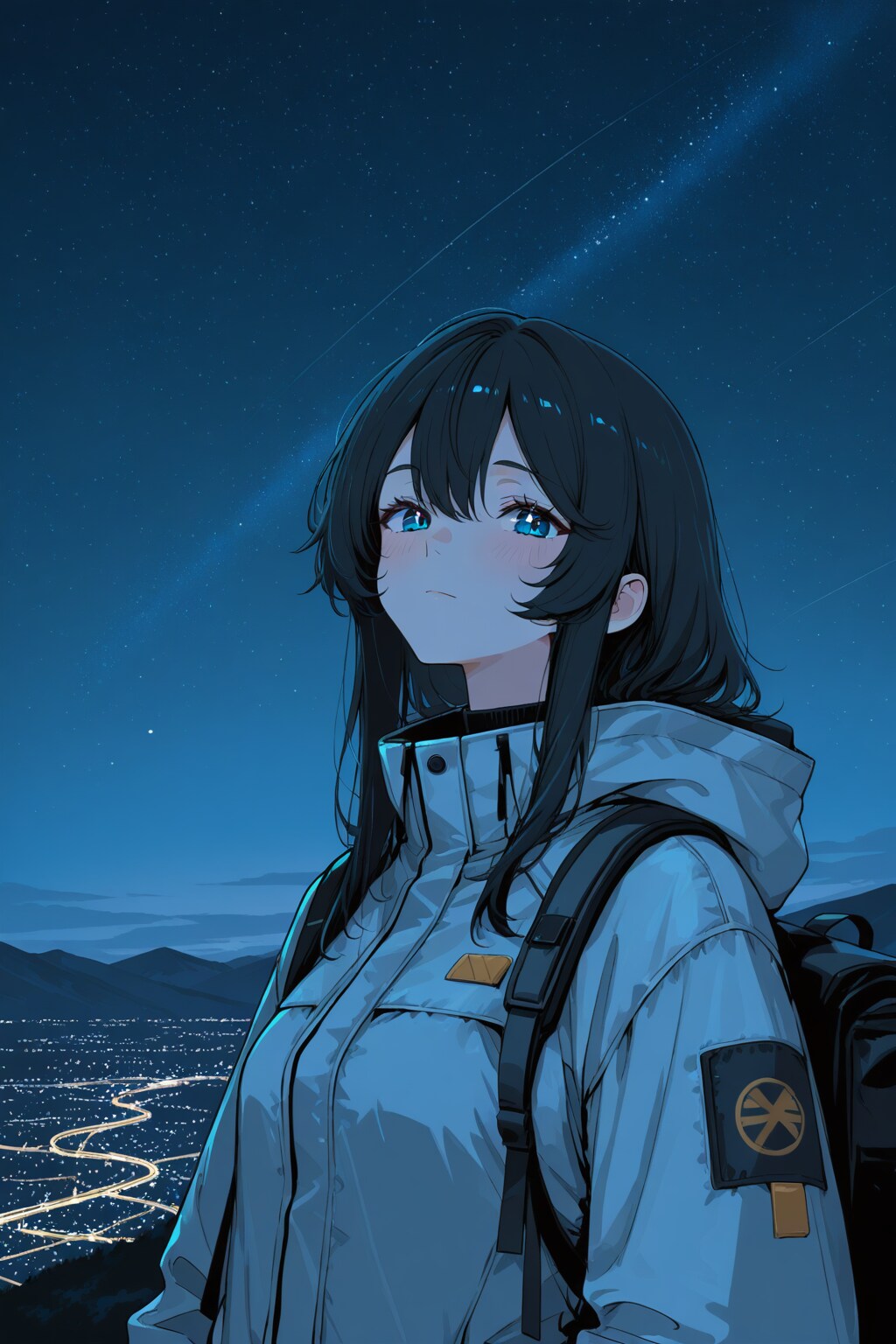 夜の山ガール