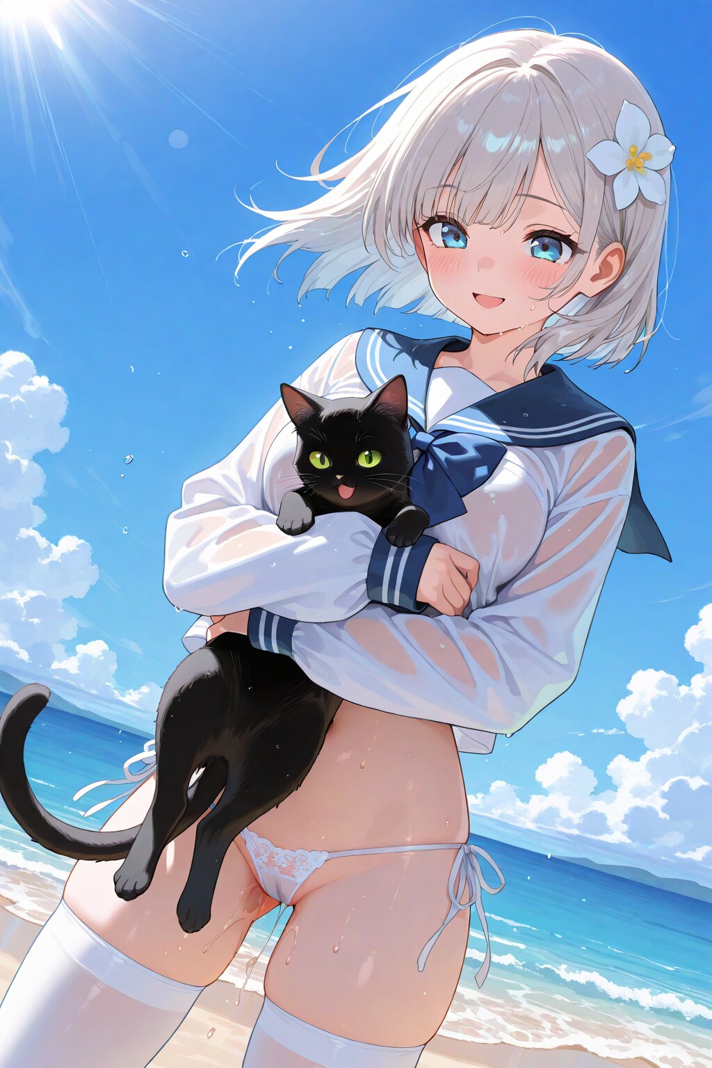 クロネさんと海に来たよ♪