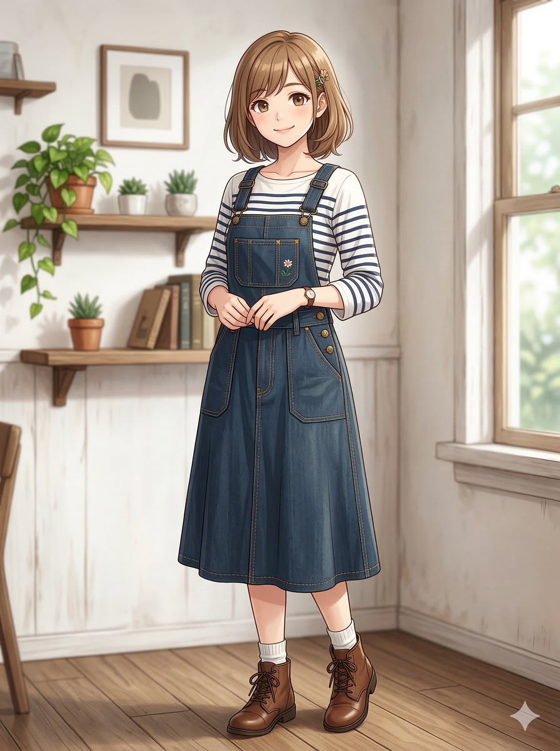 サロペットスカート | の人気AIイラスト・グラビア