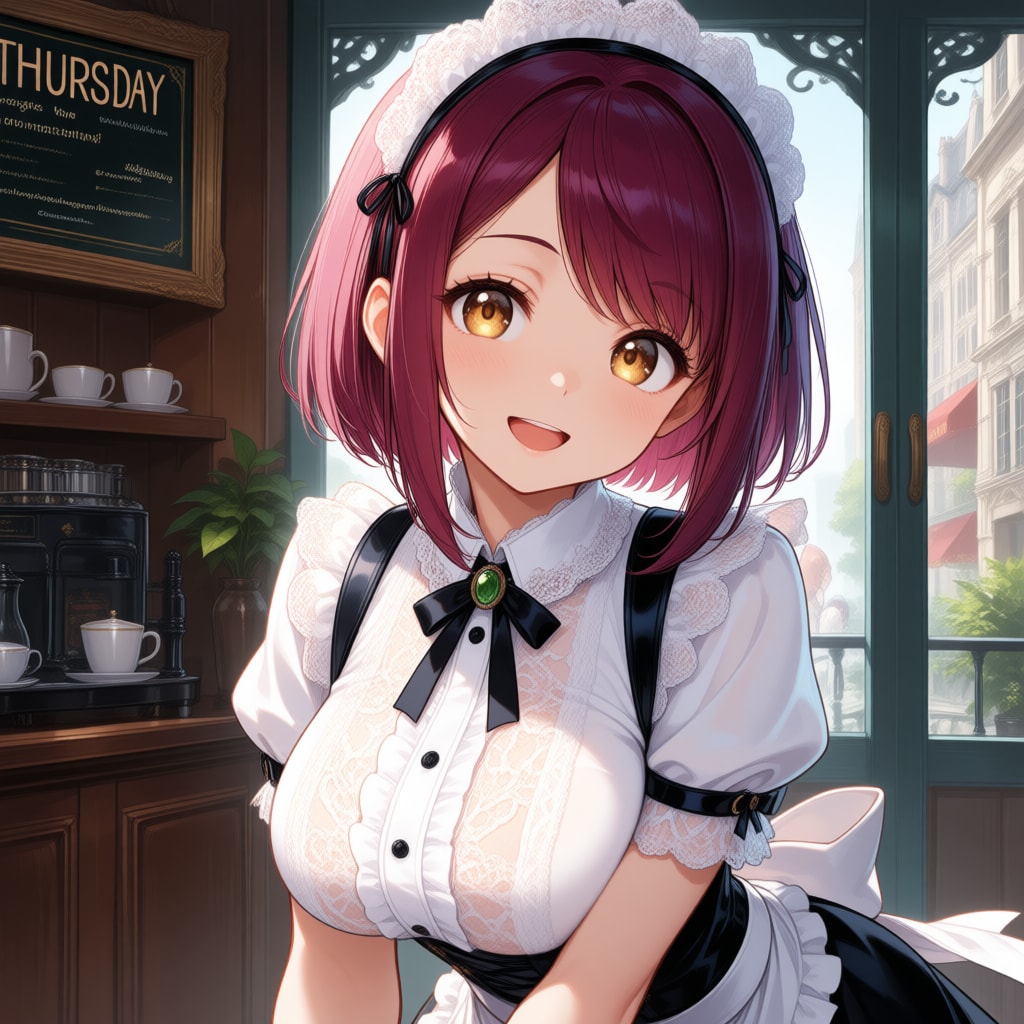 おはようございます（挨拶メイドの芽衣ちゃん）
