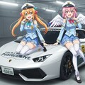 アニメキャラとアヴェンタドールパトロールカー 4枚目