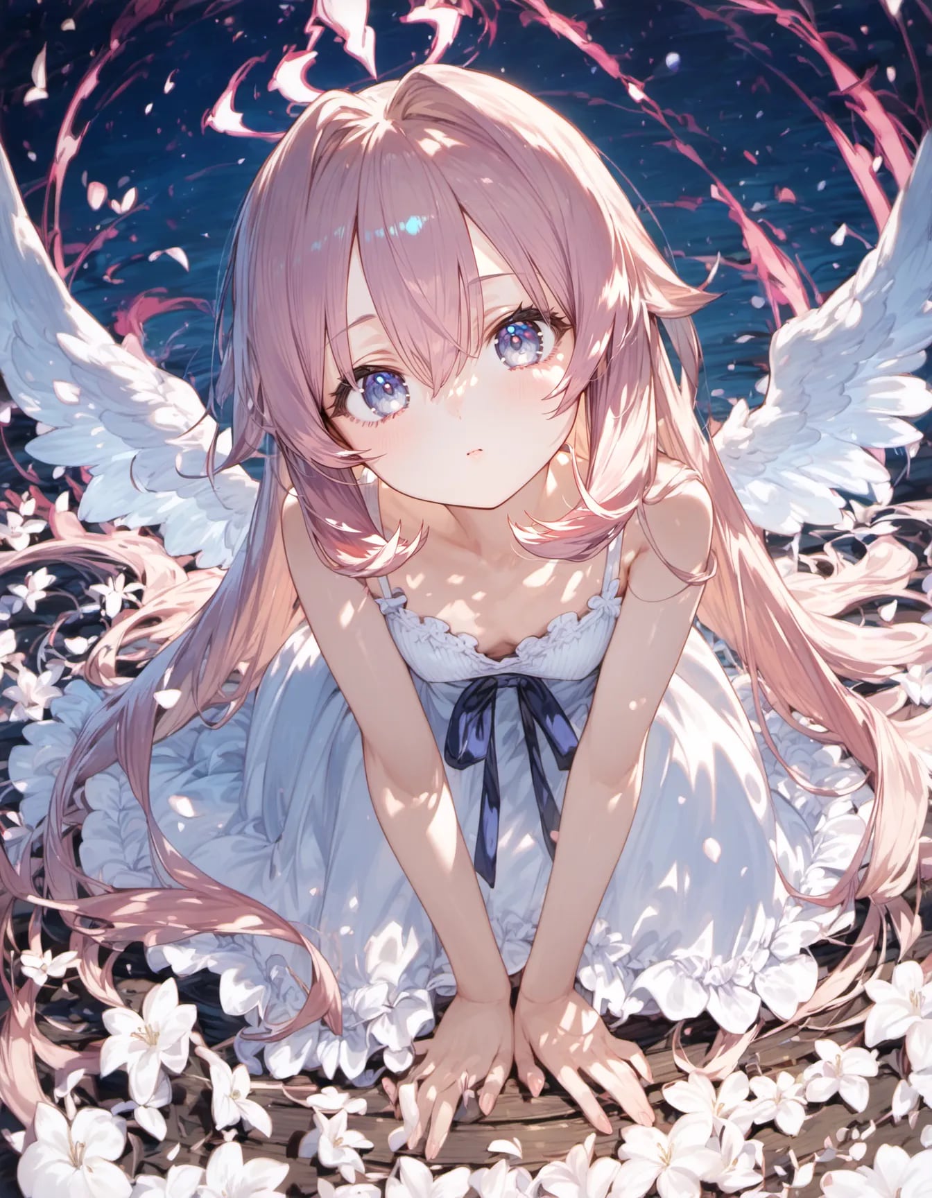 Wings Among the White Blossoms | の人気AIイラスト・グラビア