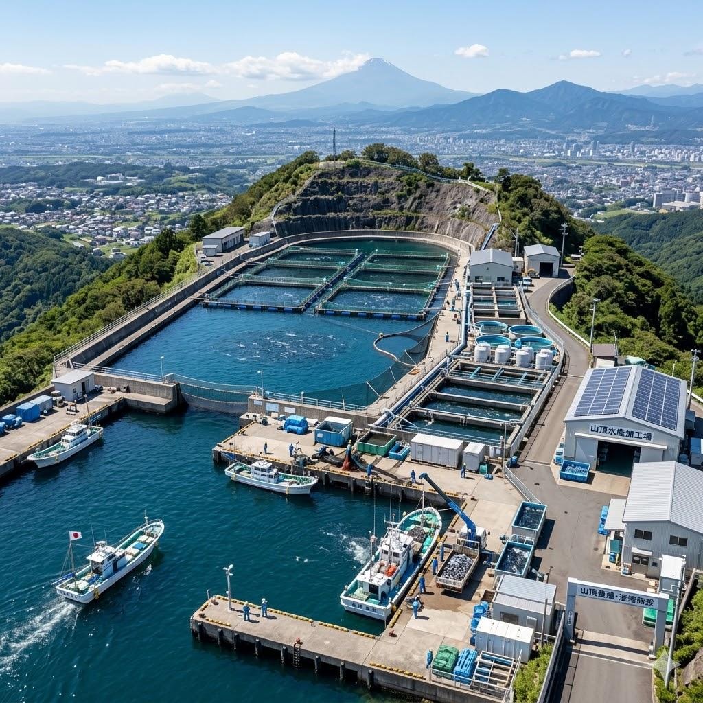高い山の山頂で行う水産業