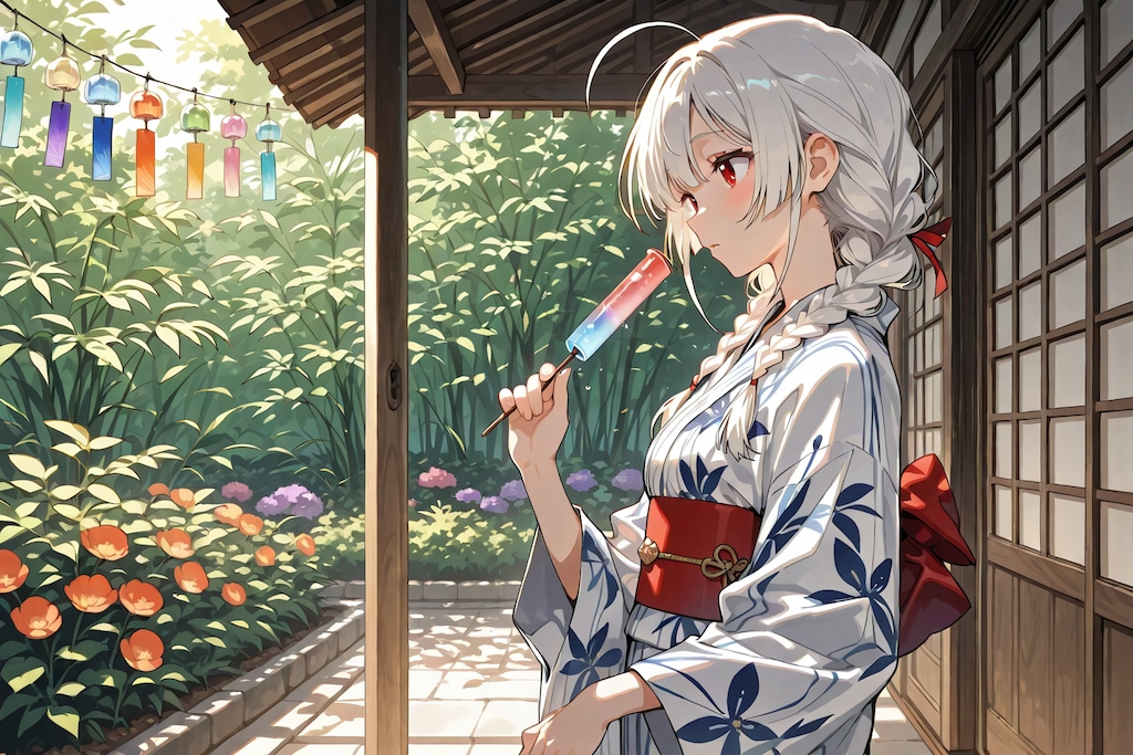縁側にて　#涼