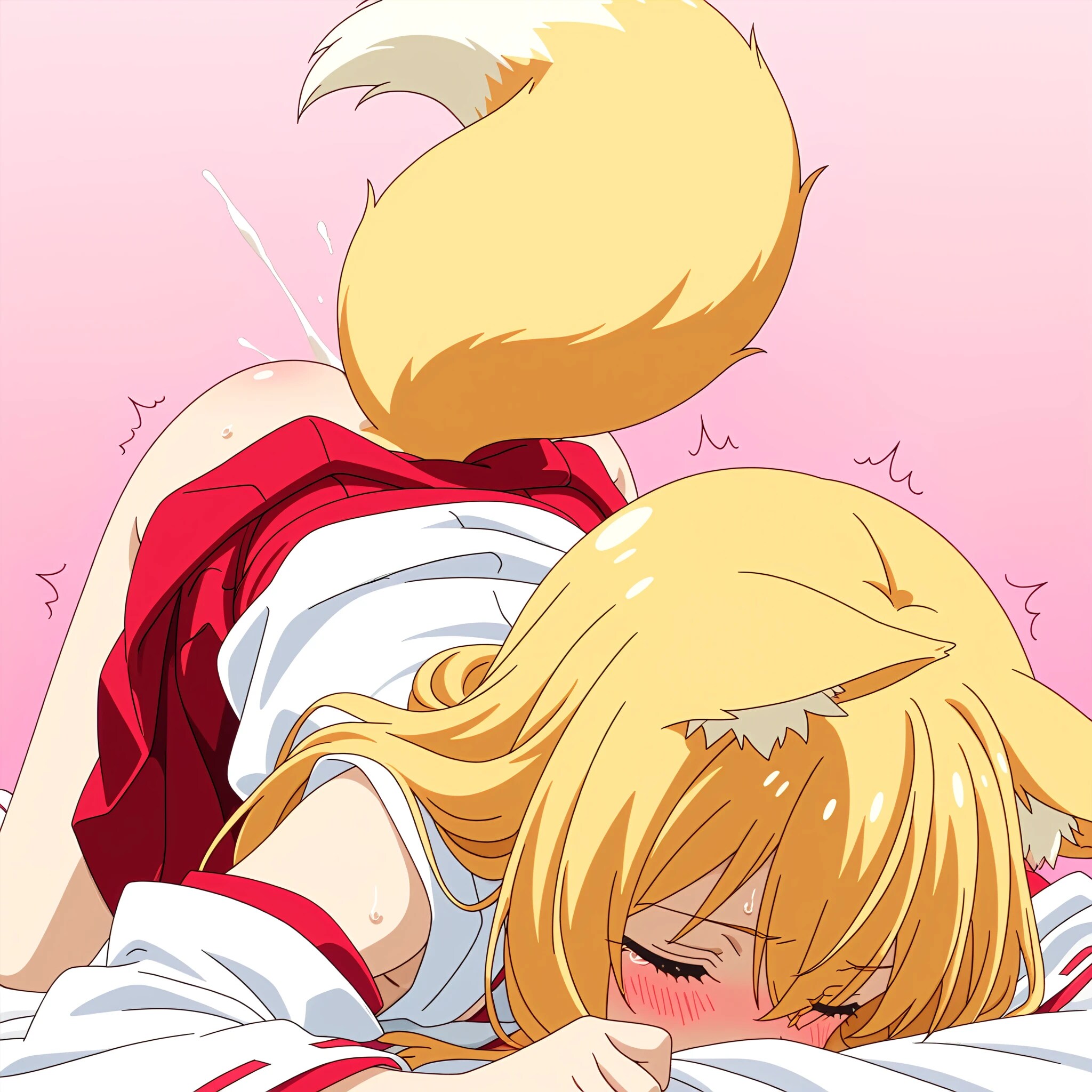 [6枚] 巫女服＋狐耳娘＋オーガズム/セックス