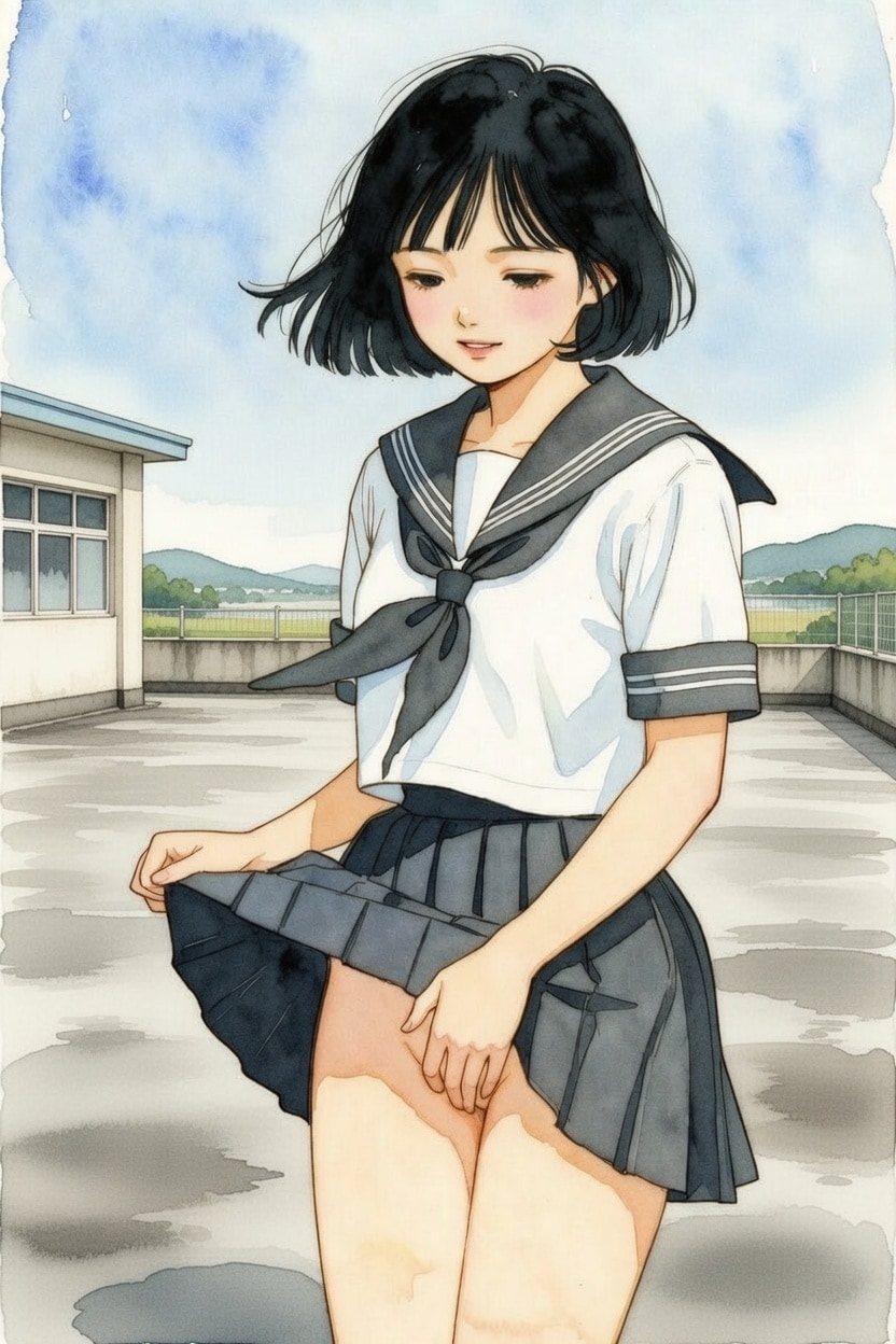 屋上の風