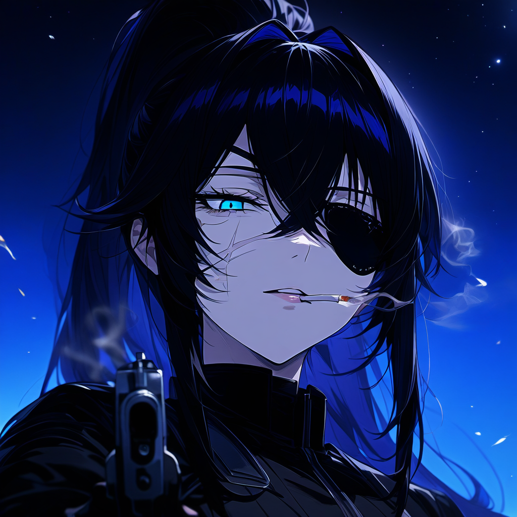 眼帯と銃と煙草とガラス