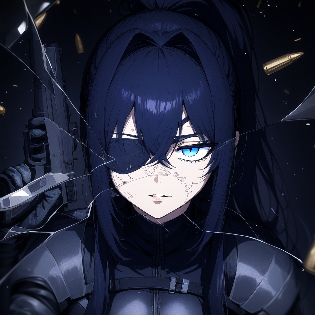 眼帯と銃と煙草とガラス