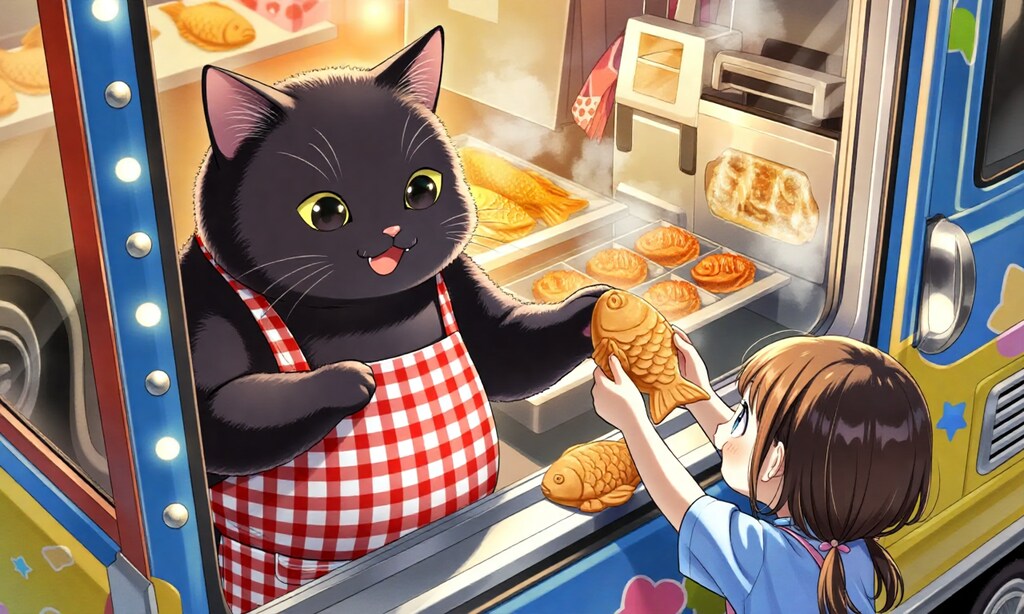 黒猫印のたいやき屋さん