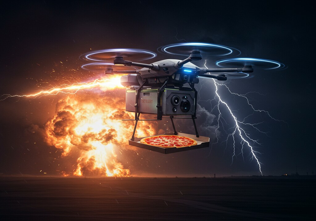 ピザのドローン宅配サービス