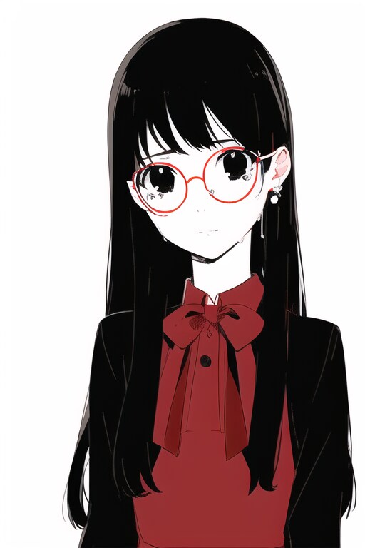 眼鏡っ娘な彼女23(べた塗り風)