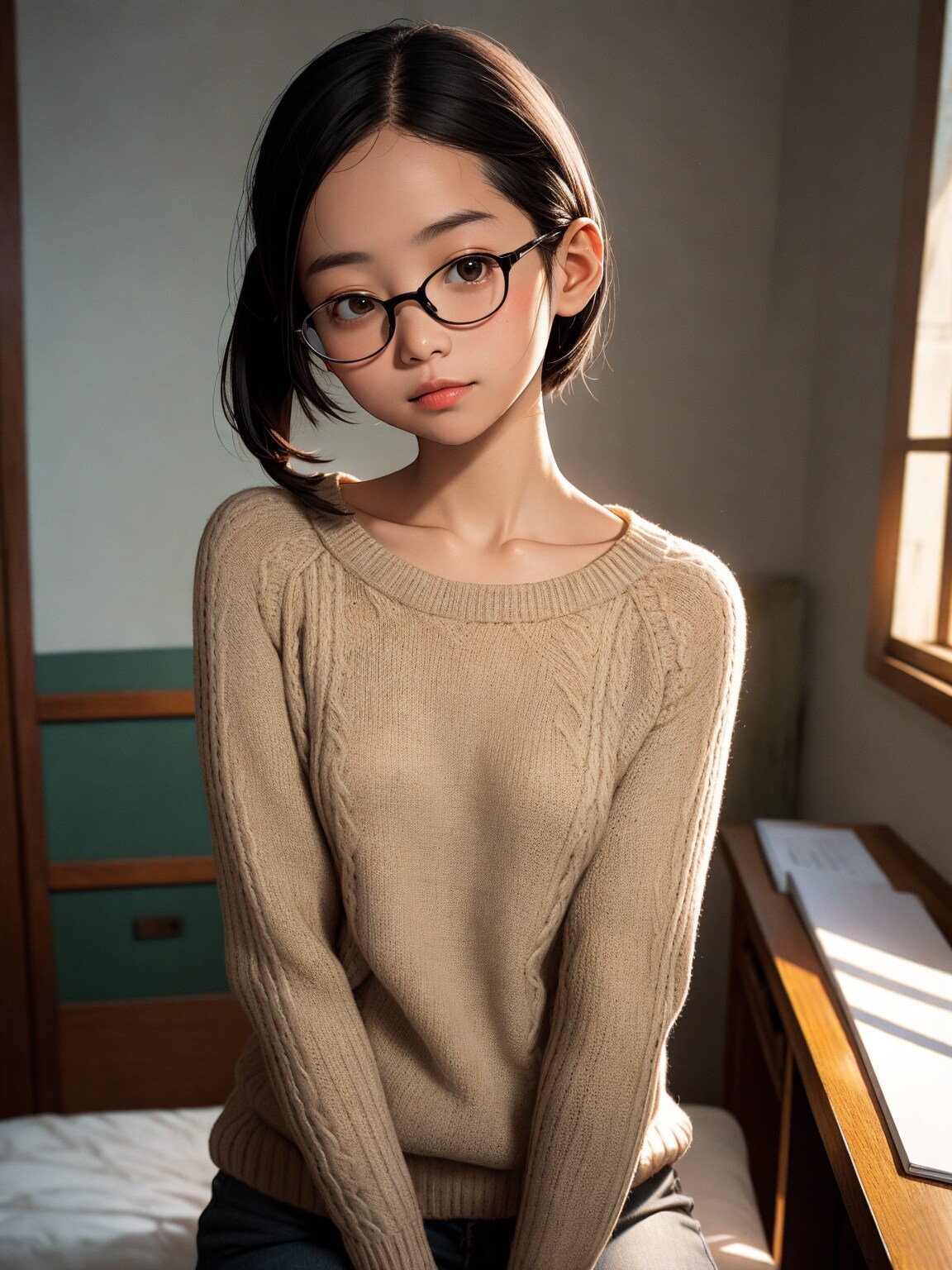 でこメガネちゃん