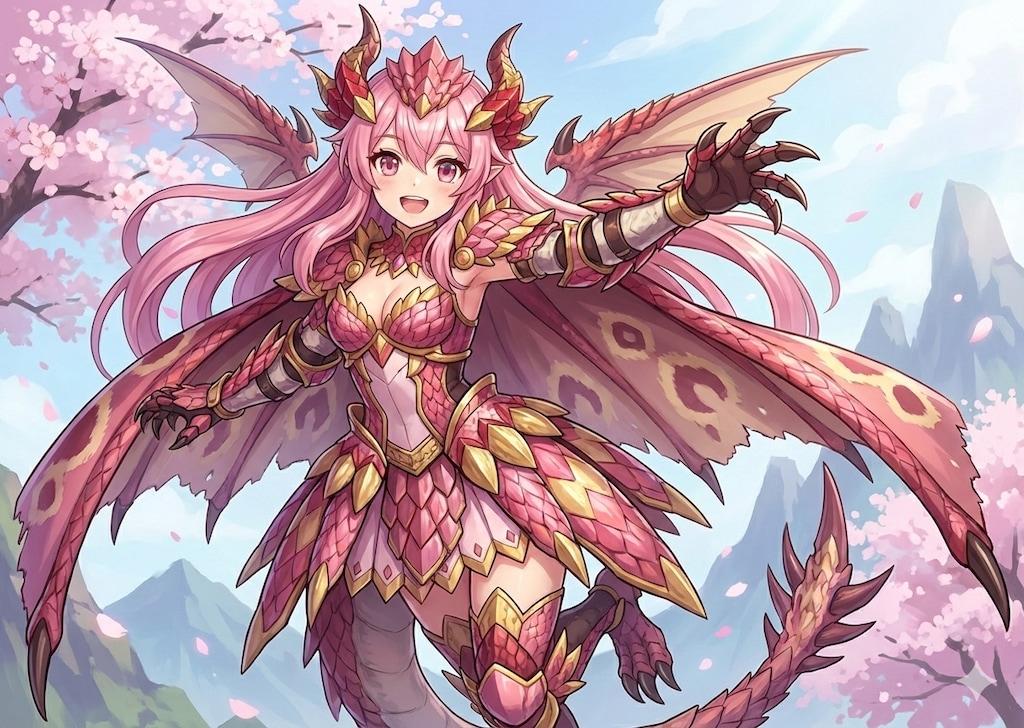 桜色の火竜擬人化