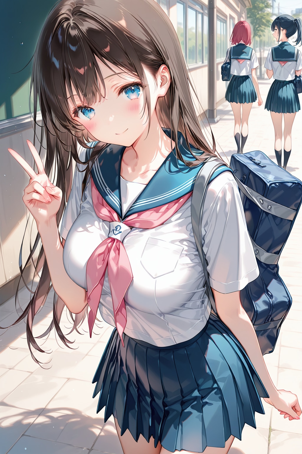 登校中