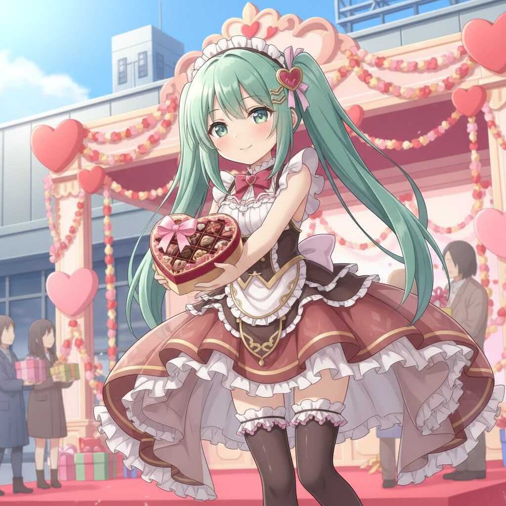 みどツイさん。2月14日 #バレンタインデー。バレンタインメイド。