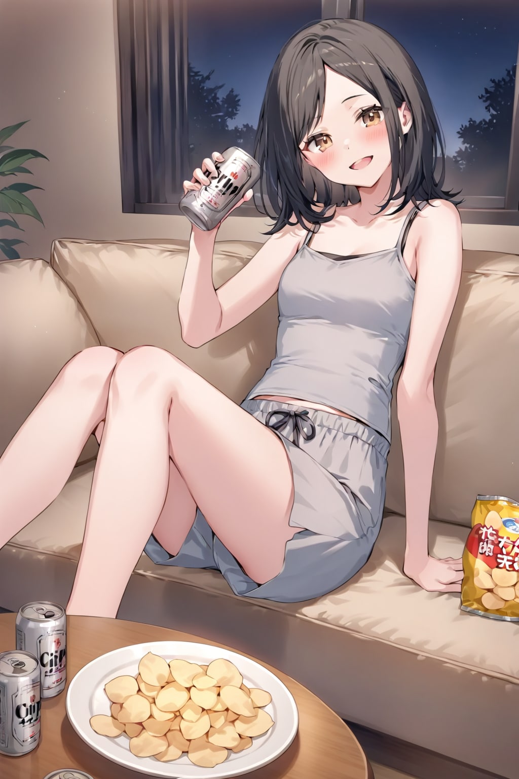 ビールを飲む女２０