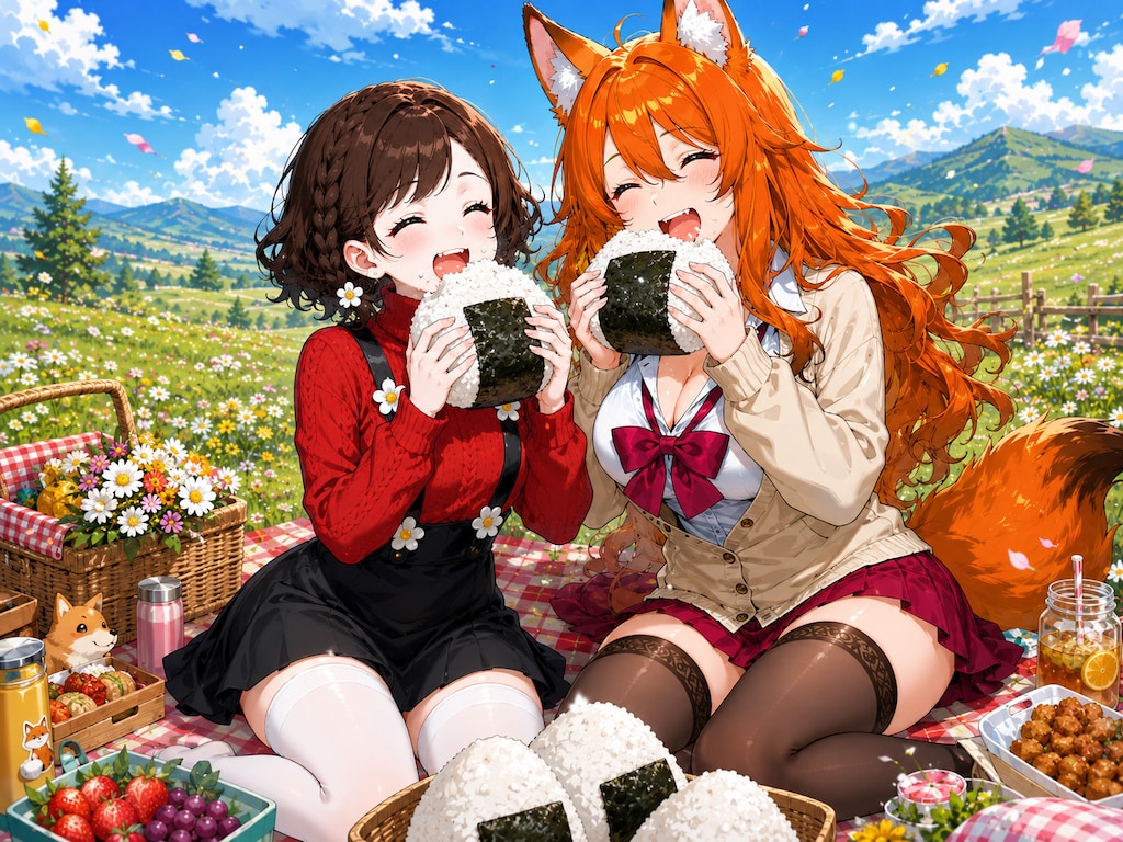 みきもと美葵ちゃんとムチギツネのピクニック