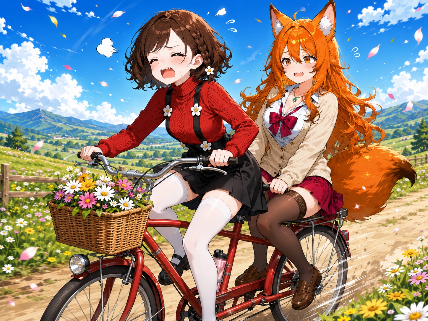 みきもと美葵ちゃんとムチギツネのピクニック | の人気AIイラスト・グラビア