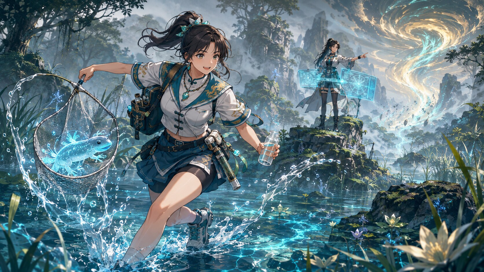 🏞️『龍脈の支流、双子の連携』 | の人気AIイラスト・グラビア