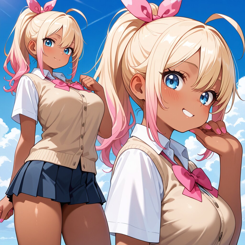 褐色ポニテギャルちゃん
