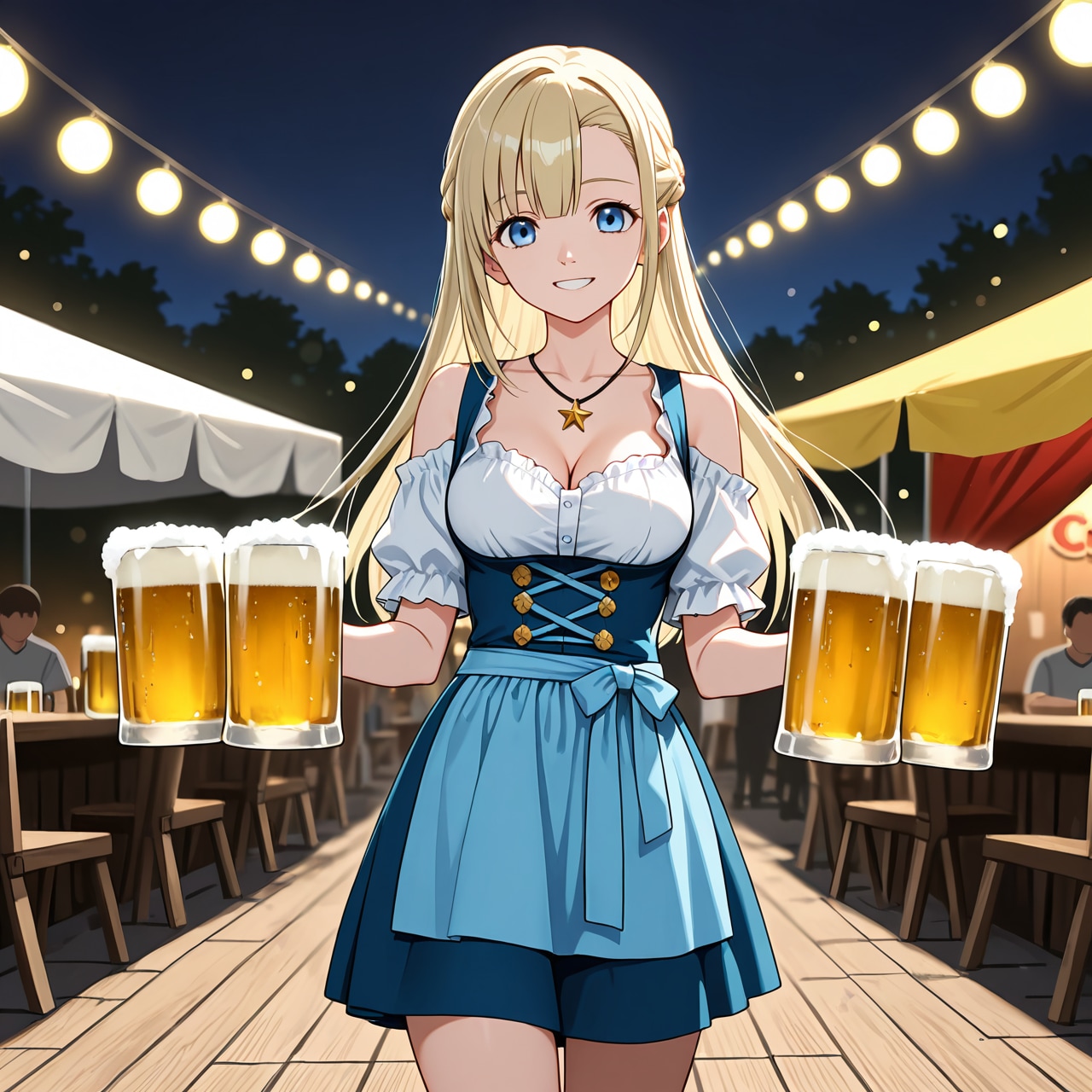 ビール、お待たせしましたぁ～