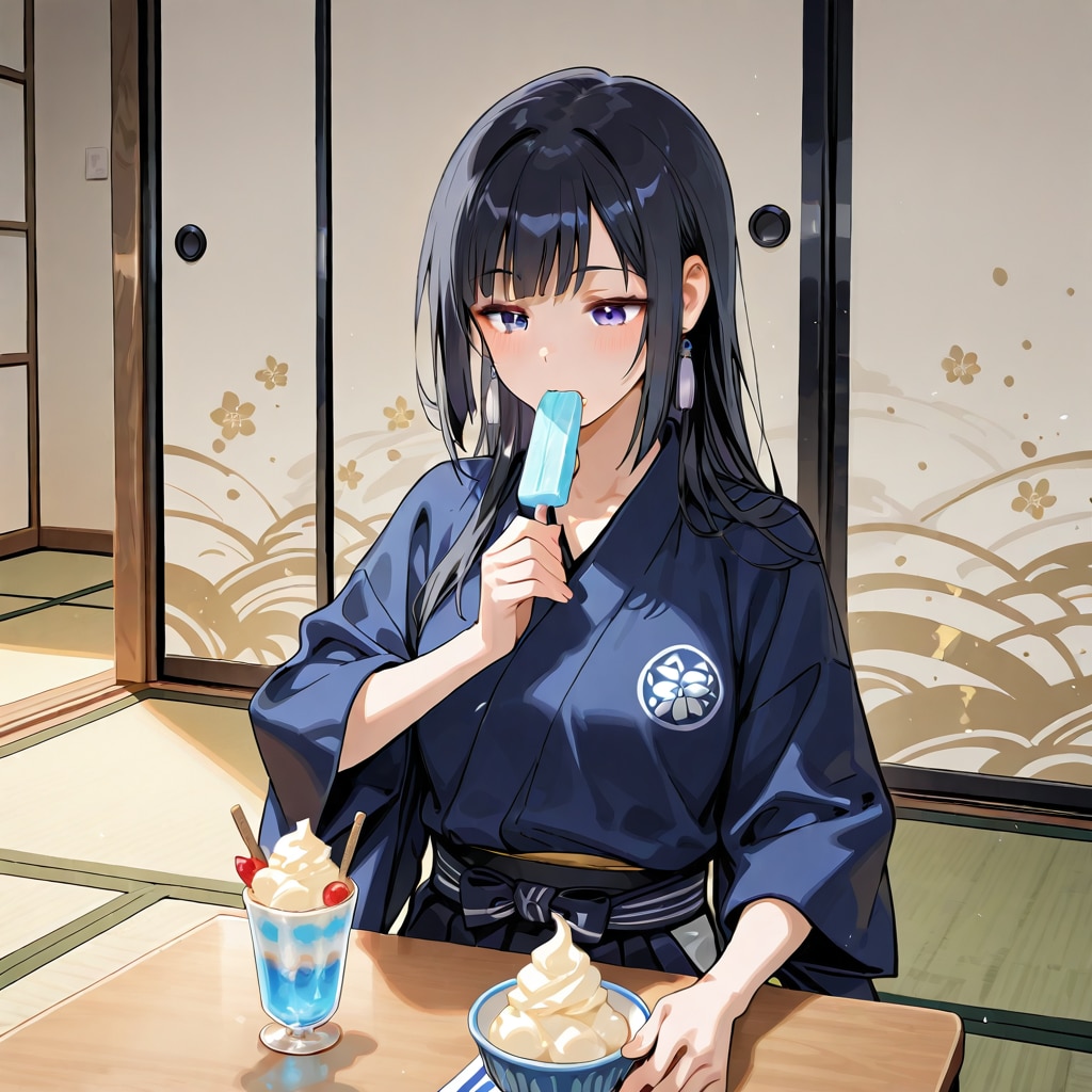 アイス美味しい〜...