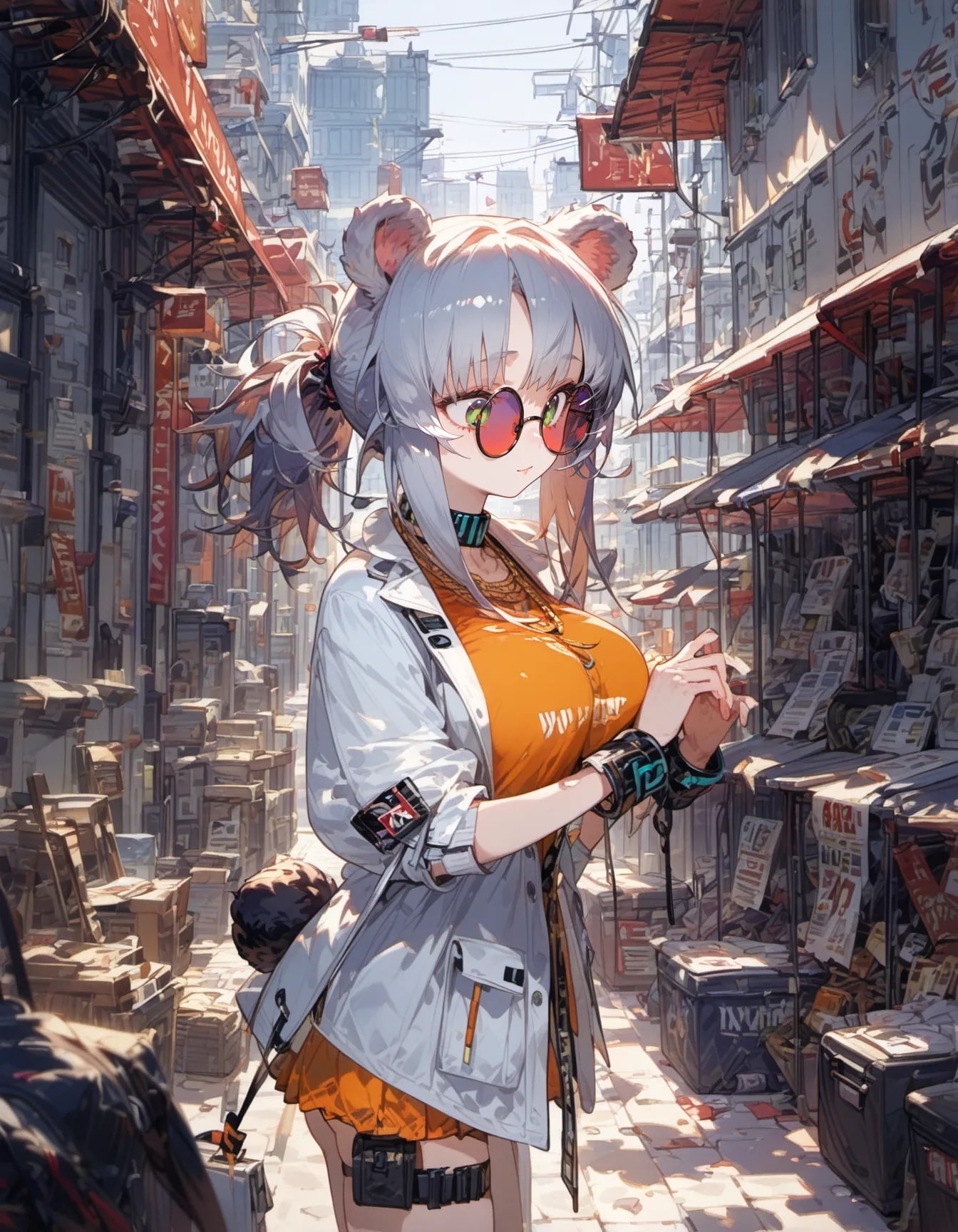 Urban Mirage in Orange | の人気AIイラスト・グラビア