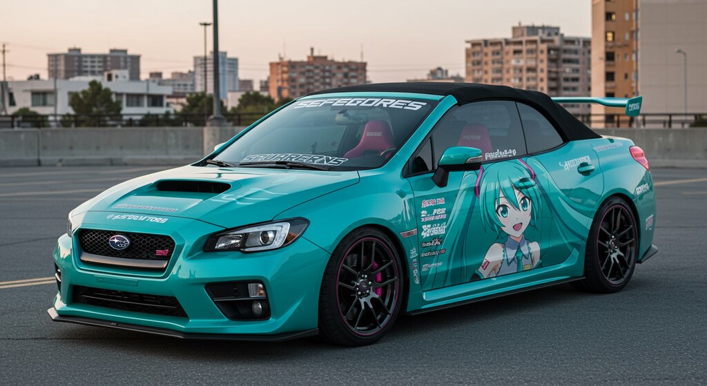 初音ミクWRXオープンカー