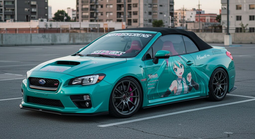 初音ミクWRXオープンカー