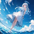海に立つ少女【ブルアカ・生塩ノア】 2枚目