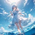 海に立つ少女【ブルアカ・生塩ノア】 10枚目