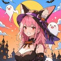 花束とハロウィン 2枚目
