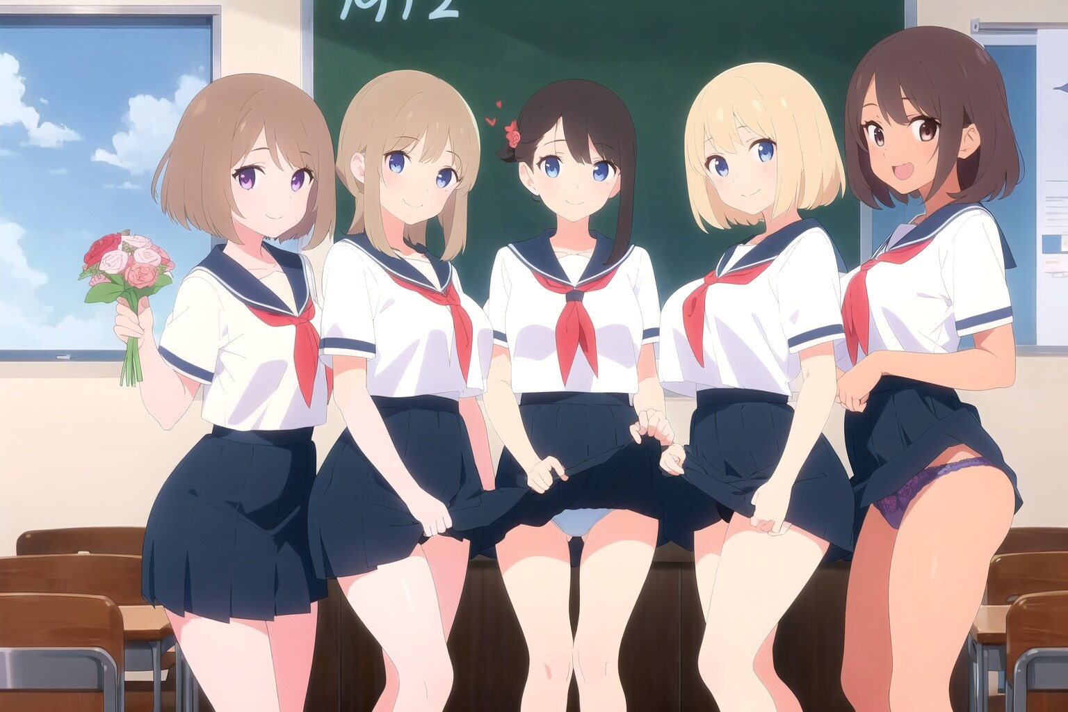 セーラー服でパンチラが見てみたーい