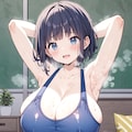 AQUAでスク水 4枚目