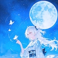 夜空と白髪ちゃん 3枚目