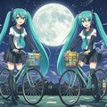 初音ミクと自転車 3枚目