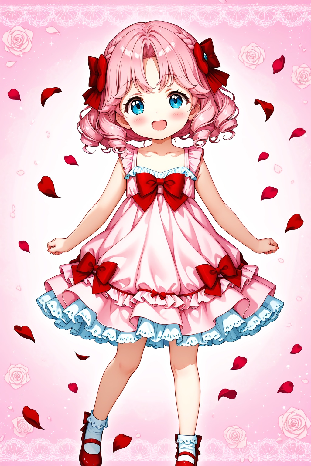 ピンクローズの笑顔