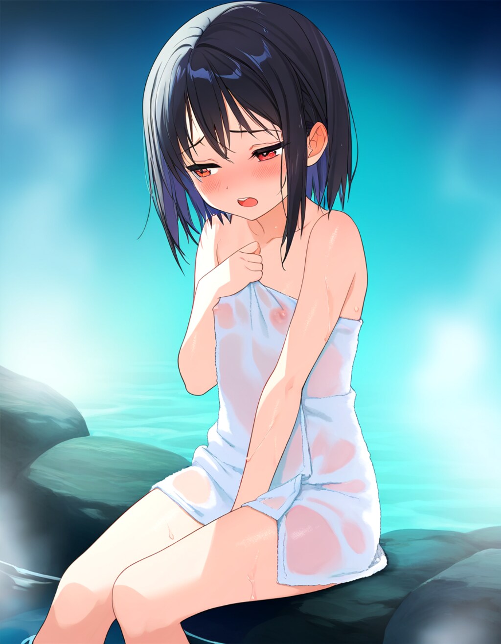 透けタオルloli