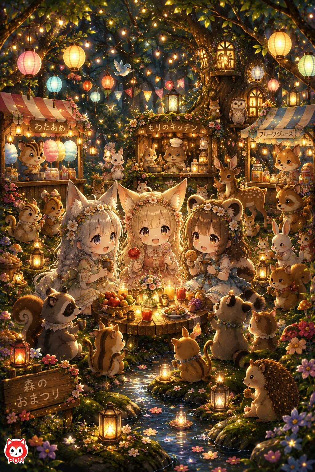 森のおまつり | の人気AIイラスト・グラビア