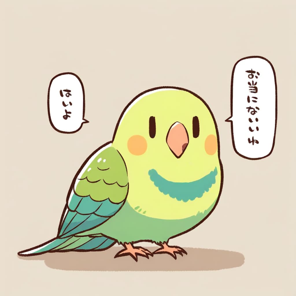 喋るオウムとインコ