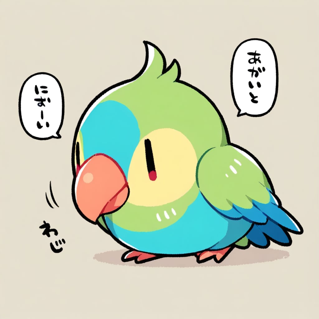 喋るオウムとインコ