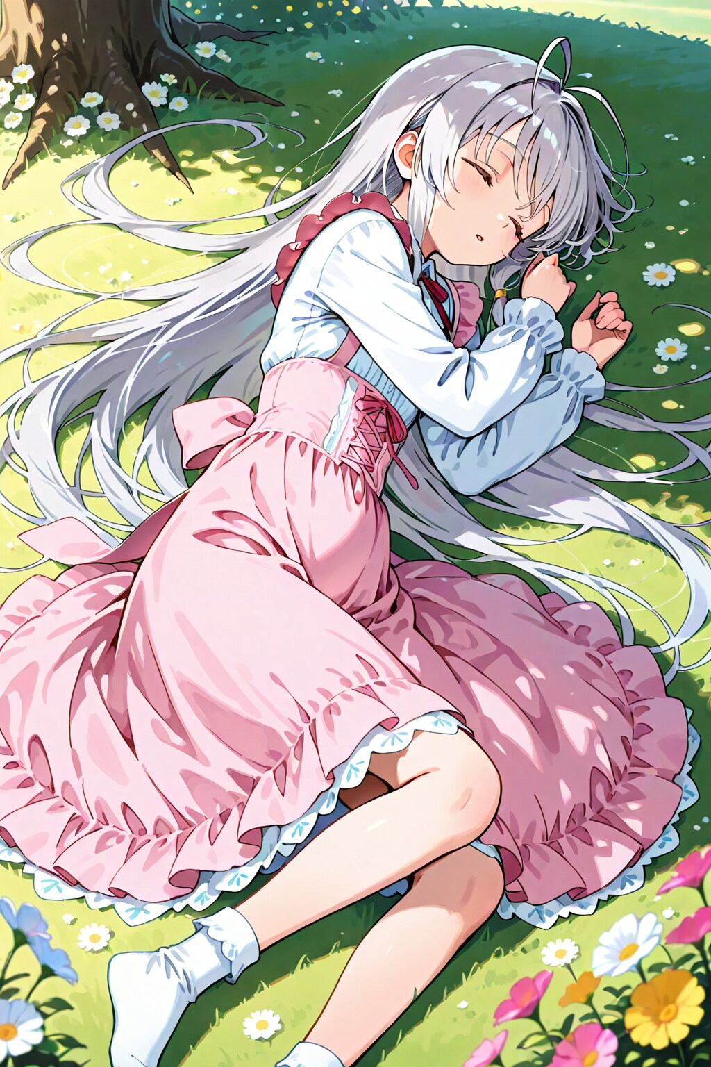 転寝銀髪ちゃん | の人気AIイラスト・グラビア