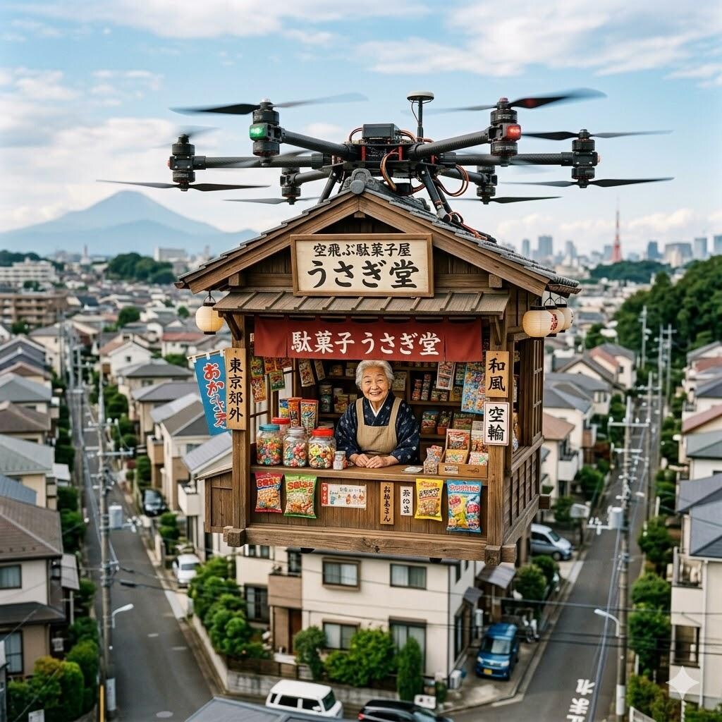 移動式のドローン駄菓子屋