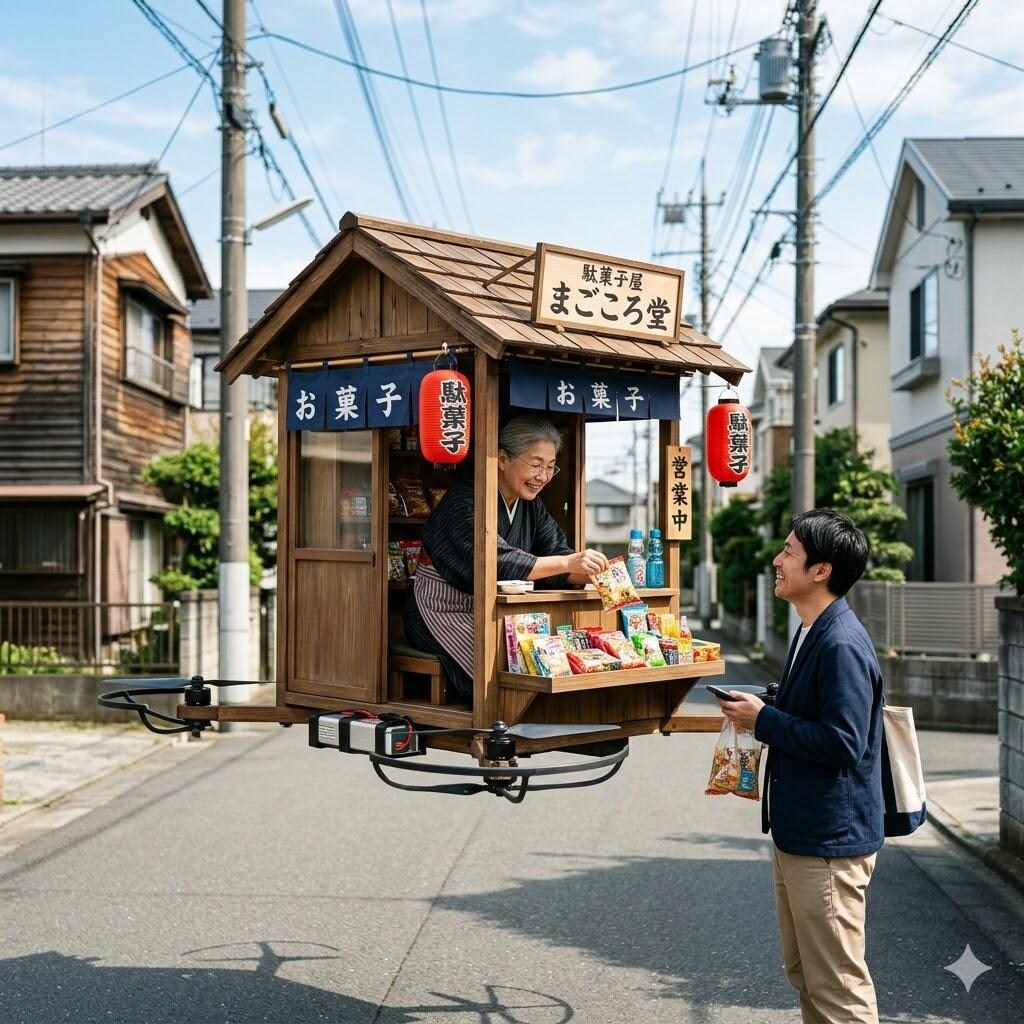 移動式のドローン駄菓子屋