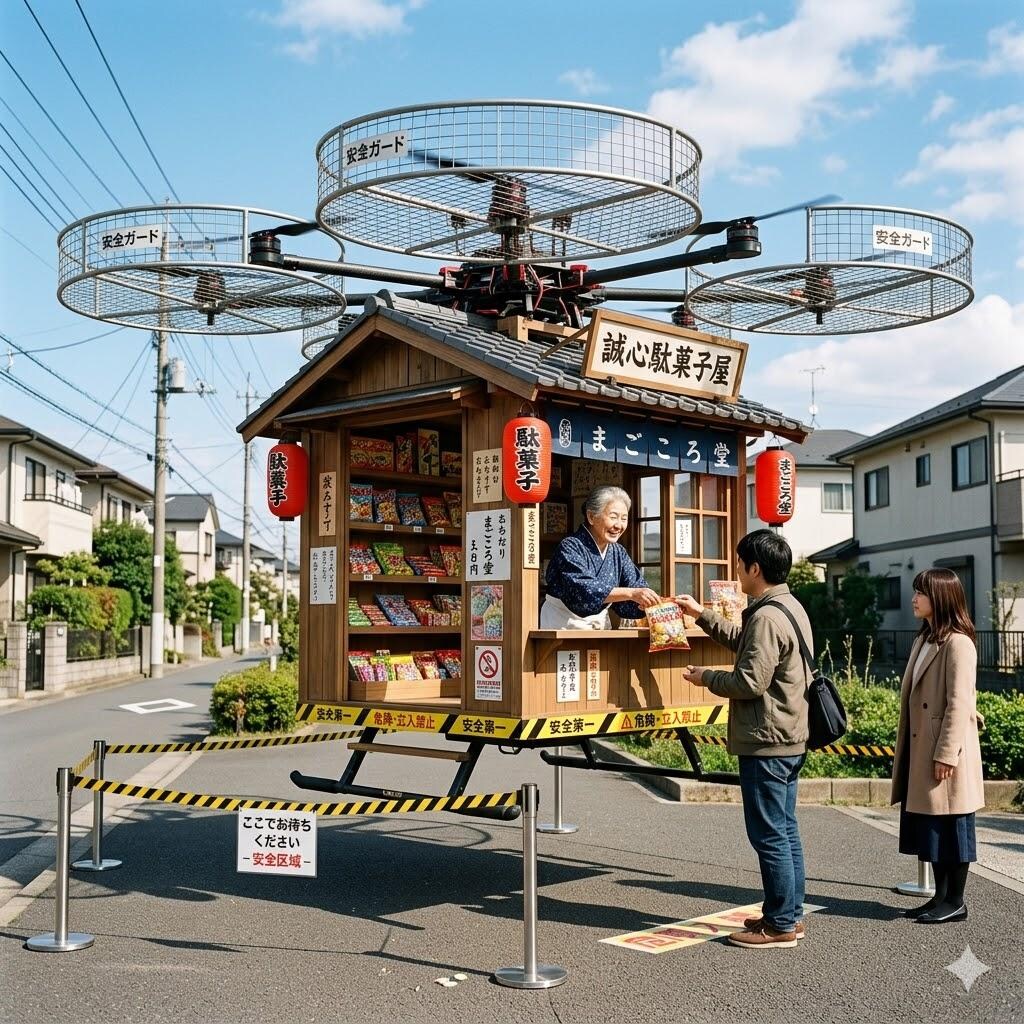 移動式のドローン駄菓子屋