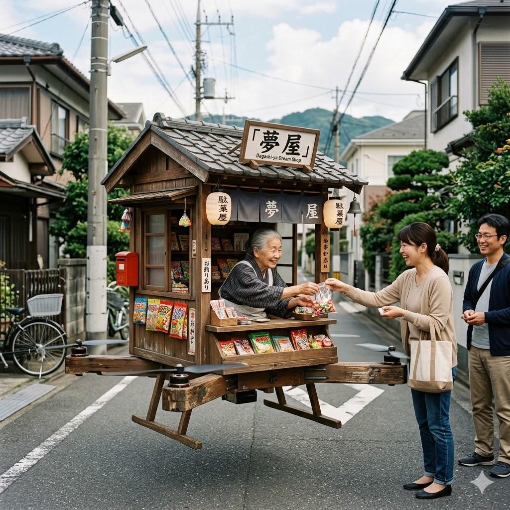 移動式のドローン駄菓子屋