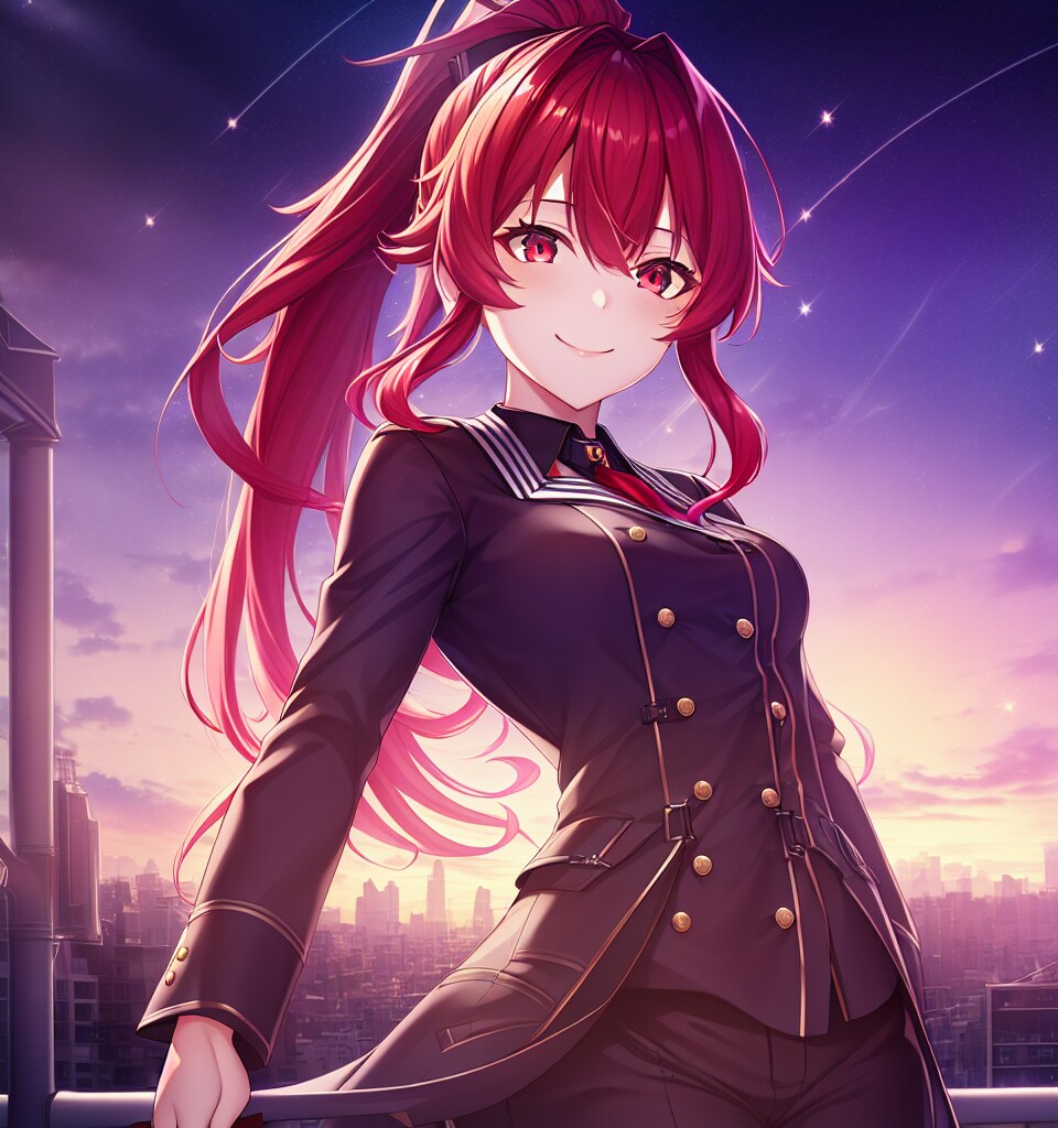 赤と夜明けの空