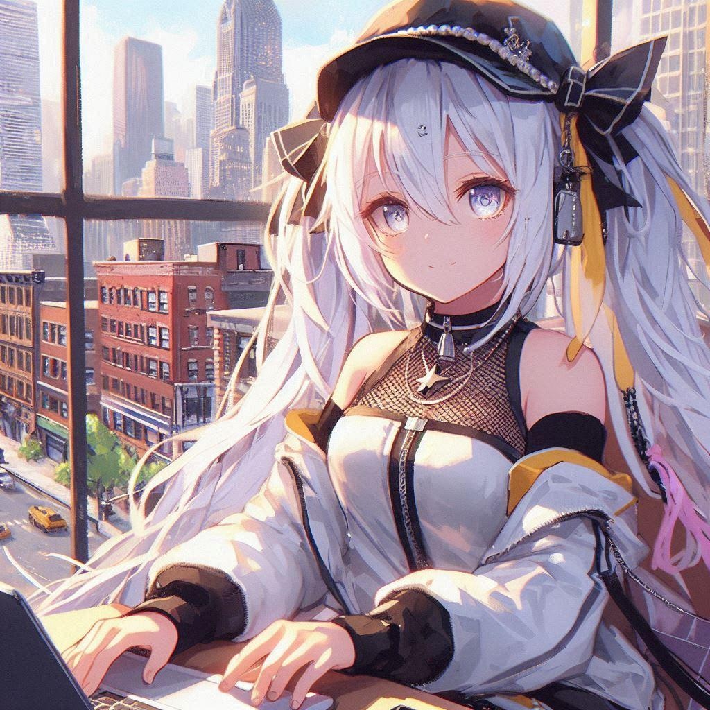 白髪の可愛い女の子【314】