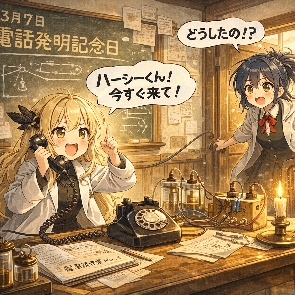 3月10日は電話の発明日 | の人気AIイラスト・グラビア